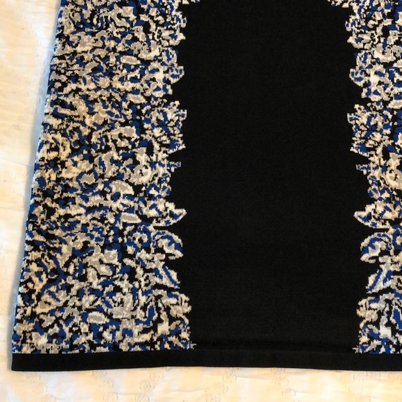 BCBG Elena Bodycon mini dress black blue sz med - Picture 6 of 12